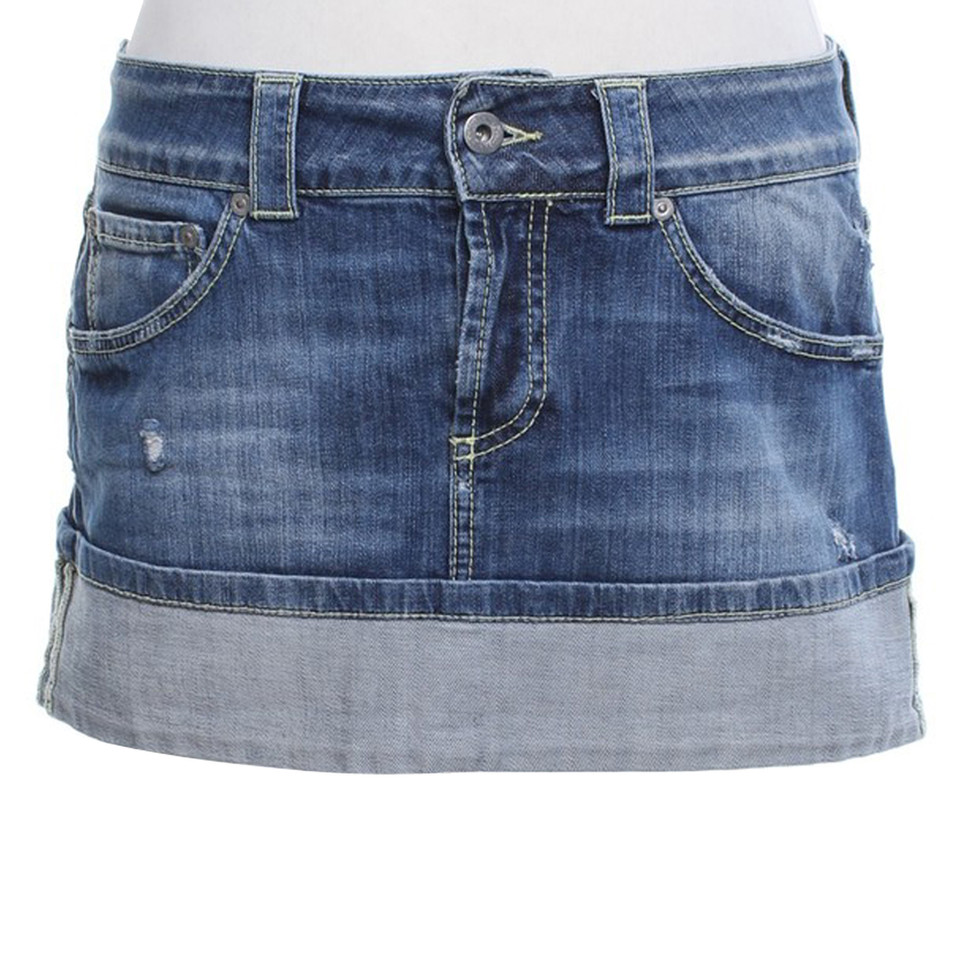 Dondup Short jeans skirt in light blue