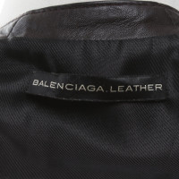 Balenciaga Giacca/Cappotto in Pelle in Marrone