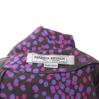 Marina Rinaldi zijden jurk in Multicolor