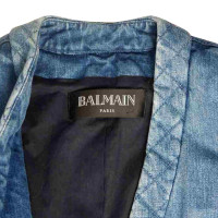 Balmain Giacca sportiva di jeans in blu