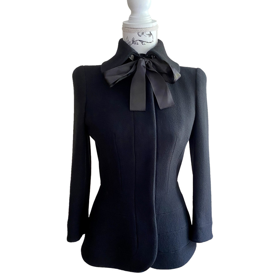 Alexander McQueen Blazer aus Wolle in Schwarz