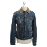 Dolce & Gabbana Jeans jacket with woven fur