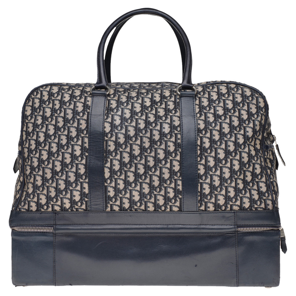 Christian Dior Travel bag Canvas in Blue