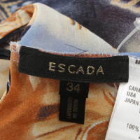 Escada One-Shoulder Blouse with Floral Pattern