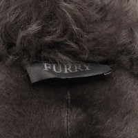 Furry Veste/Manteau en Fourrure en Gris