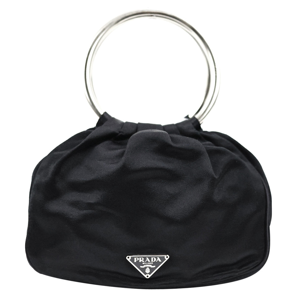 Prada Handtasche aus Seide in Schwarz