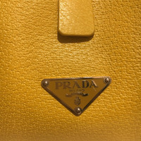 Prada Handtasche aus Leinen/Leder