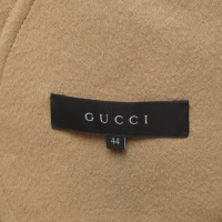 Gucci Jacke/Mantel aus Wolle in Beige