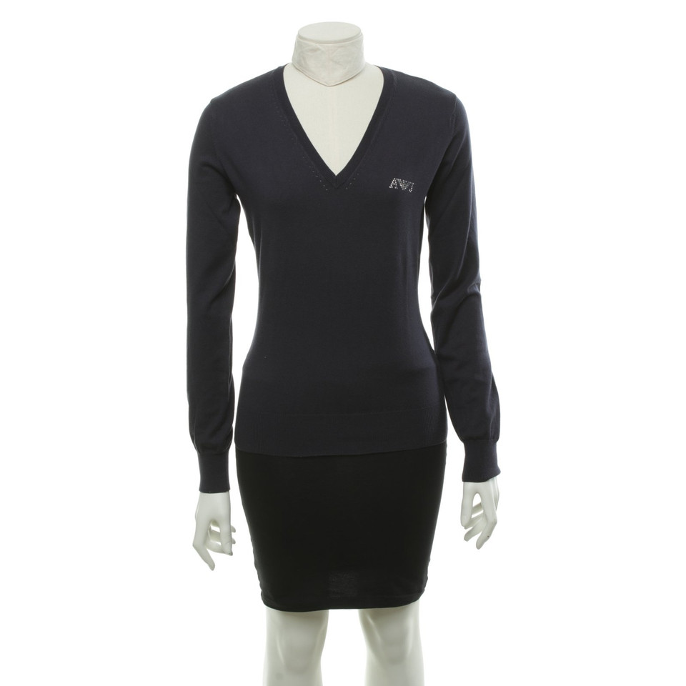 Armani Jeans Sweater in donkerblauw