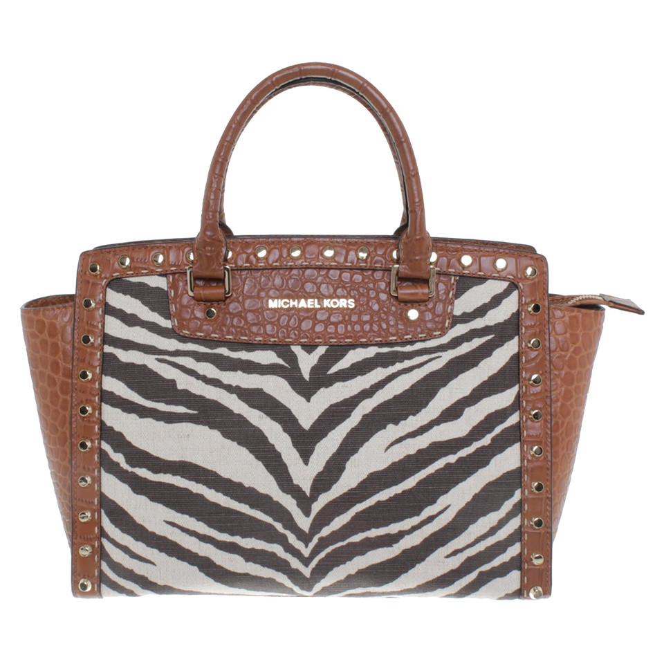 Michael Kors "Selma Tote Bag" with zebra crossing