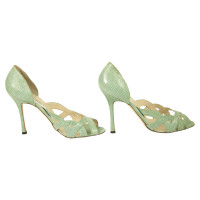 Brian Atwood Sandali in Pelle in Turchese