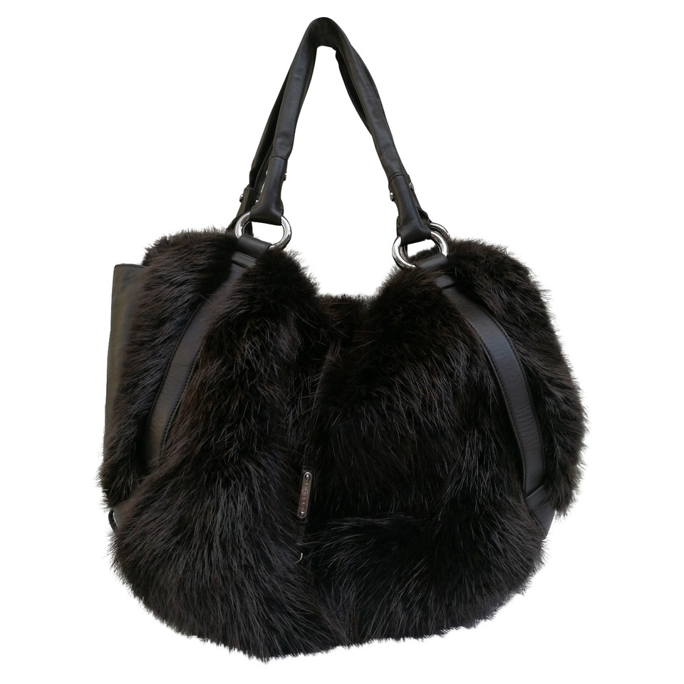 Céline Handbag Fur in Brown