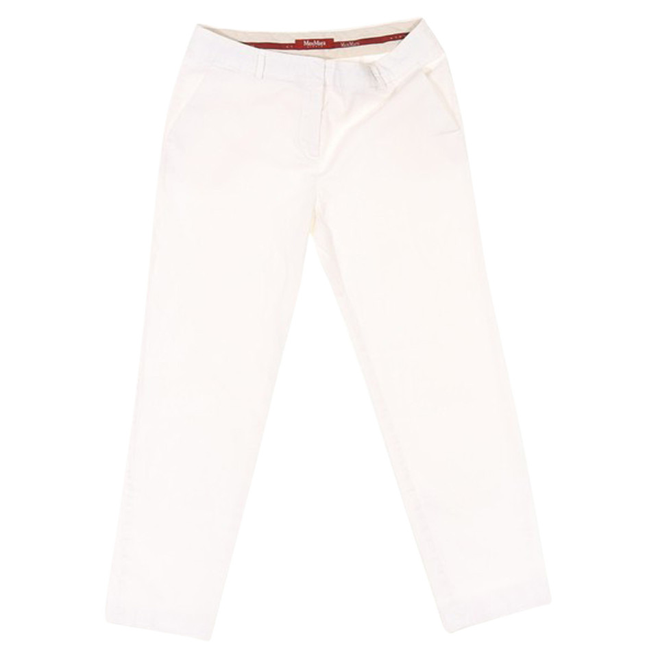 Max Mara Paire de Pantalon en Blanc