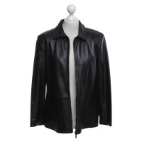 Versace Lederjacke in Schwarz 