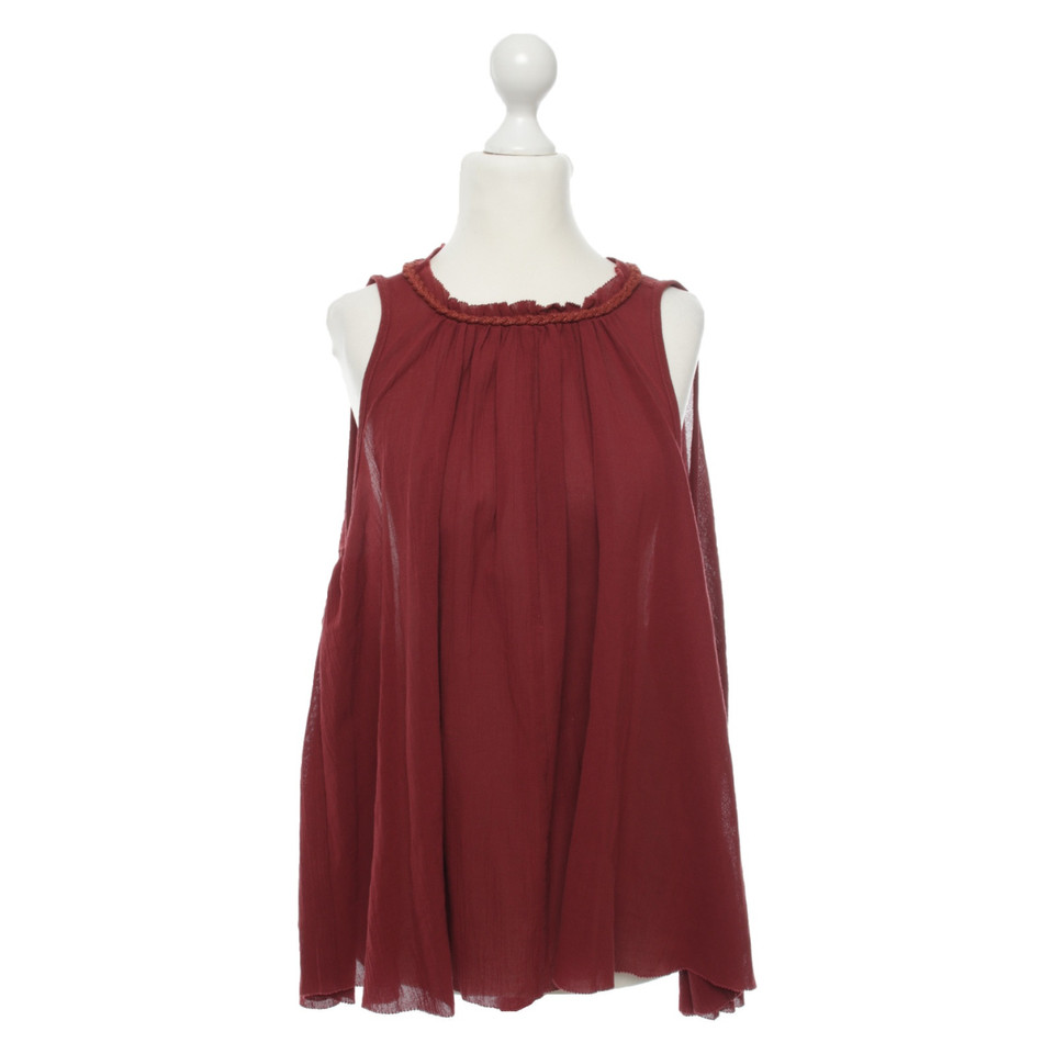 Isabel Marant Top Cotton in Red