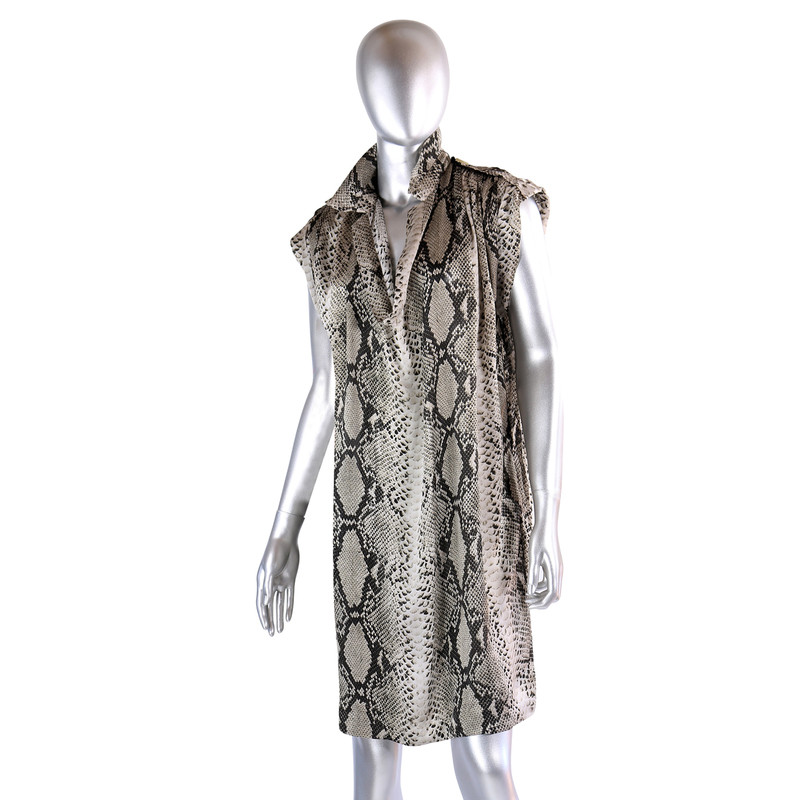 Lanvin Silk dress in Python-Optik