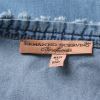 Ermanno Scervino Kleid aus Baumwolle in Blau