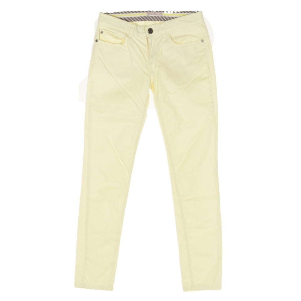 Stefanel Trousers Cotton in Yellow