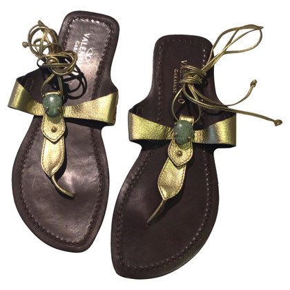Valentino Garavani Sandals Leather in Gold