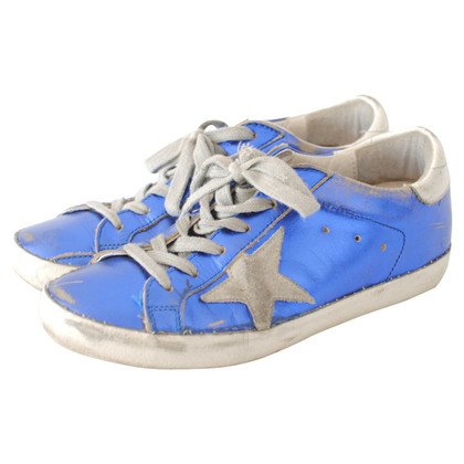 Golden Goose Trainers Leather in Blue
