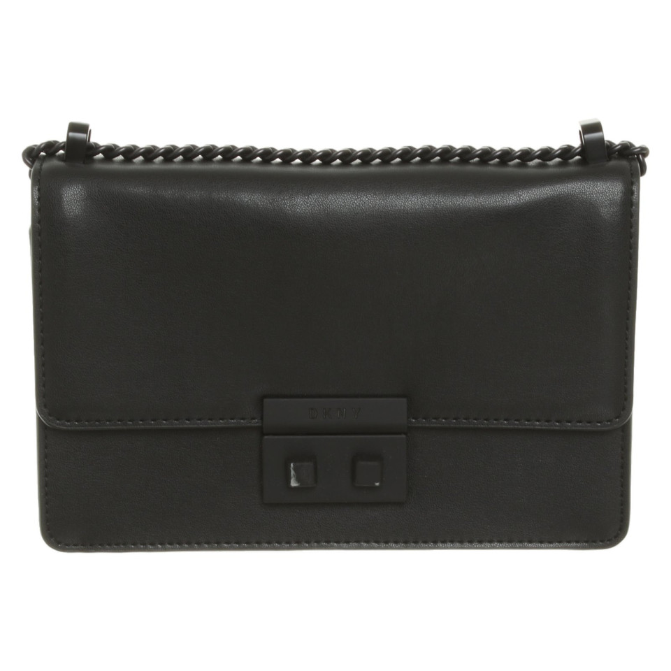 Dkny Handtasche aus Leder in Schwarz