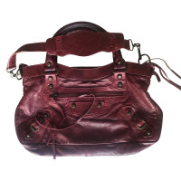 Balenciaga Schoudertas Leer in Bordeaux