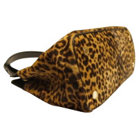 Bulgari shoulder bag in leather and animaltieur print