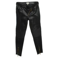 Fausto Puglisi Lederen broek met plooien