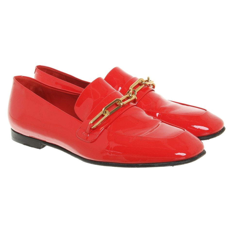 Burberry Slippers/Ballerinas Patent leather in Red