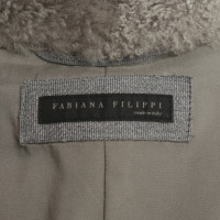 Fabiana Filippi Lamb fur vest in grey