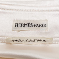 Hermès Zijden blouse in crème