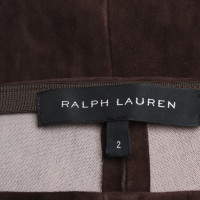 Ralph Lauren Pantaloni di pelle marrone