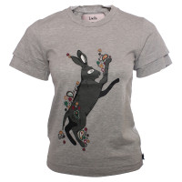 Luella hellgraues T-Shirt mit Bunny-Print
