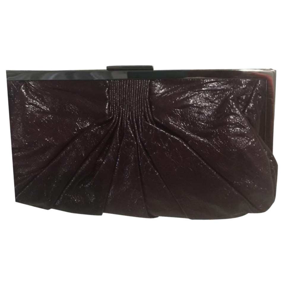 Miu Miu Clutch Bag Patent leather in Bordeaux