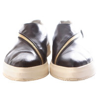 Jil Sander chaussures de sport en cuir noir