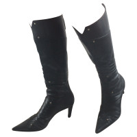 Jil Sander Black leather boots 