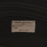 Brunello Cucinelli Umhängetasche mit Fellbesatz