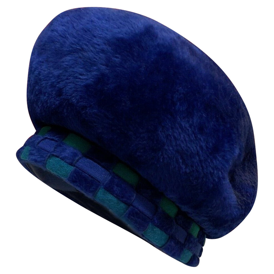 Christian Dior Hut/Mütze aus Pelz in Blau