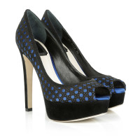 Christian Dior Peep-dita dei piedi in blu/nero