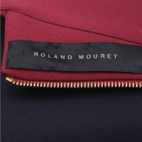 Roland Mouret Kleid in Rot/Dunkelblau/Beige