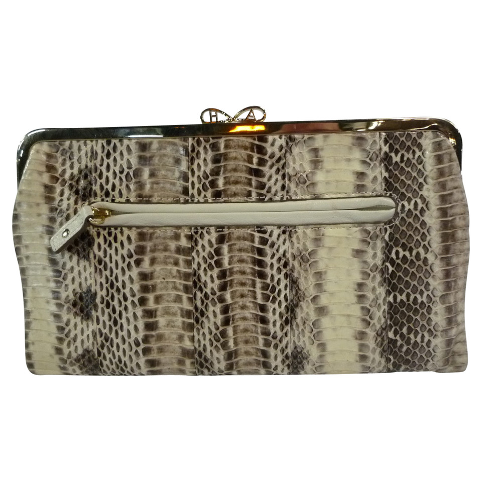 Anya Hindmarch clutch made of snakeskin