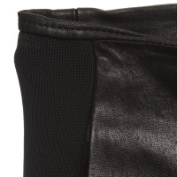 Balenciaga Leather pants with Jersey-details