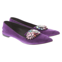 Giuseppe Zanotti Chaussons/Ballerines en Daim en Violet