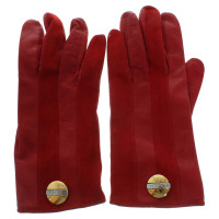 Escada Leather gloves in red