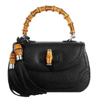 Gucci Bamboo Bag Leather in Black