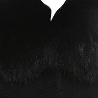 Christian Dior cappotto di maglia con collo in pelliccia