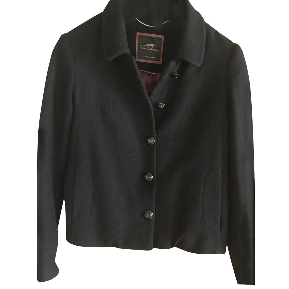 Thomas Burberry Jacket/Coat Wool in Black