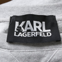 Karl Lagerfeld Oberteil aus Baumwolle in Grau