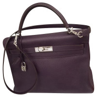 Hermès Kelly Bag 32 aus Leder in Violett