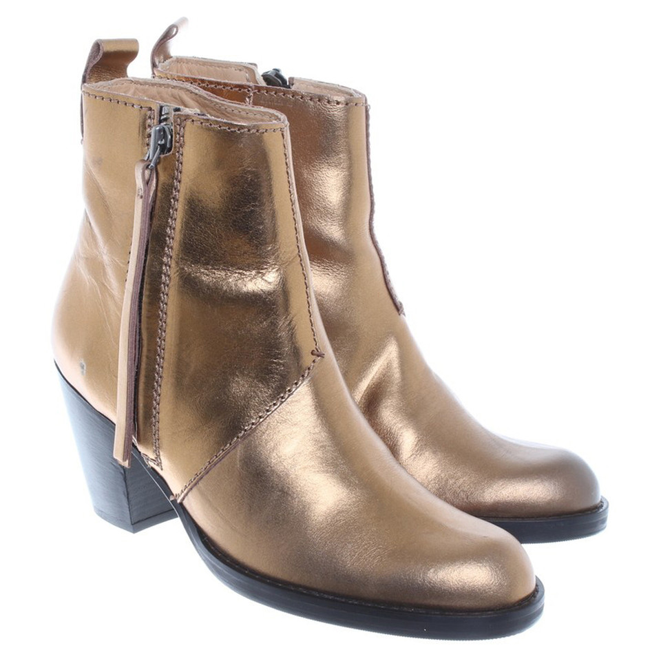 Acne Pistol boots in gold